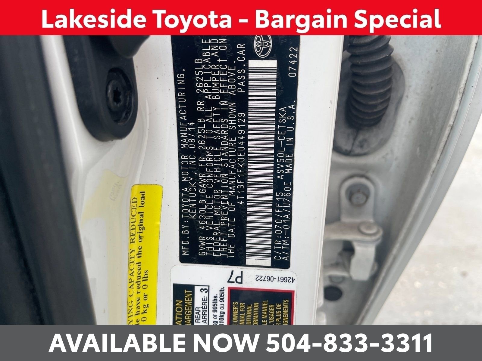 Used 2014 Toyota Camry SE image 34