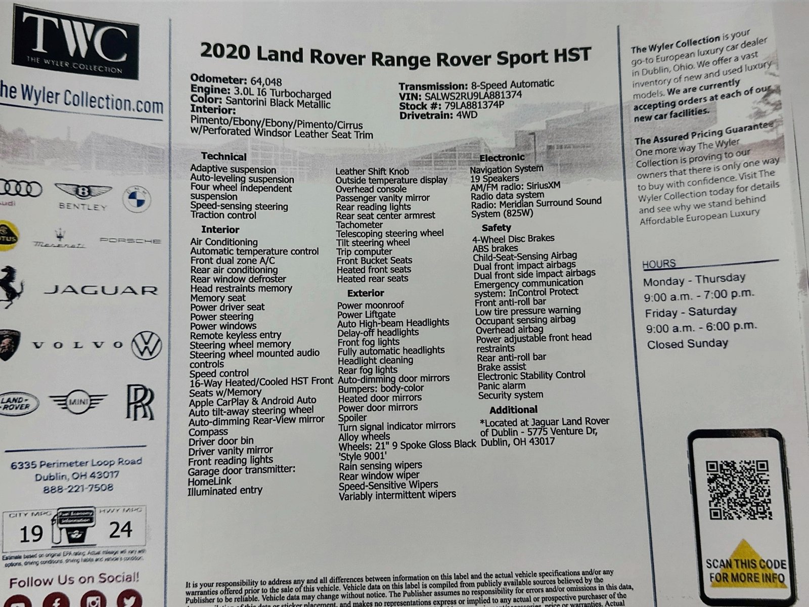 Used 2020 Land Rover Range Rover Sport HST AWD/4WD image 49