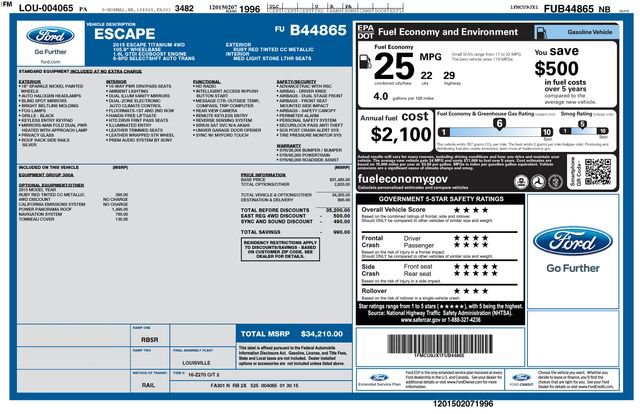 Used 2015 Ford Escape Titanium AWD/4WD image 31