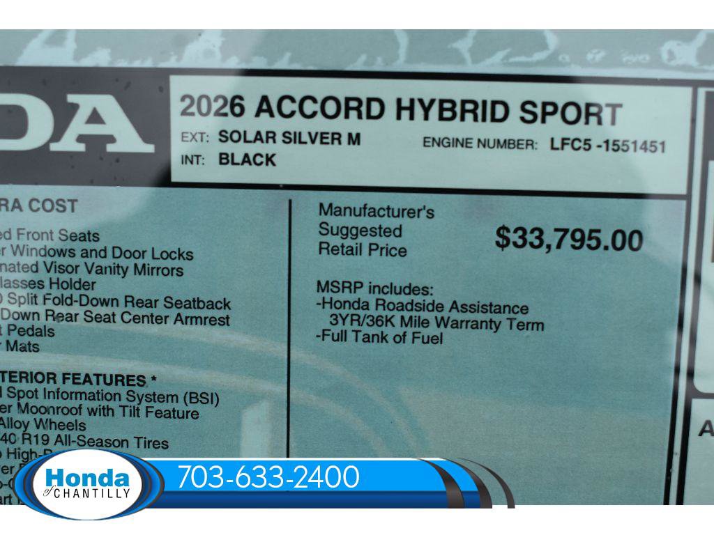 New 2026 Honda Accord Hybrid Sport-L image 37