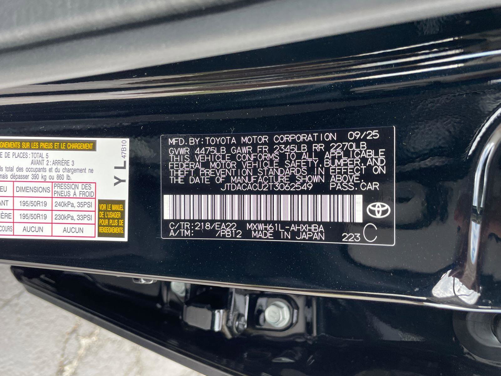 Used 2026 Toyota Prius XSE Premium w/ Limited Premium Package image 29