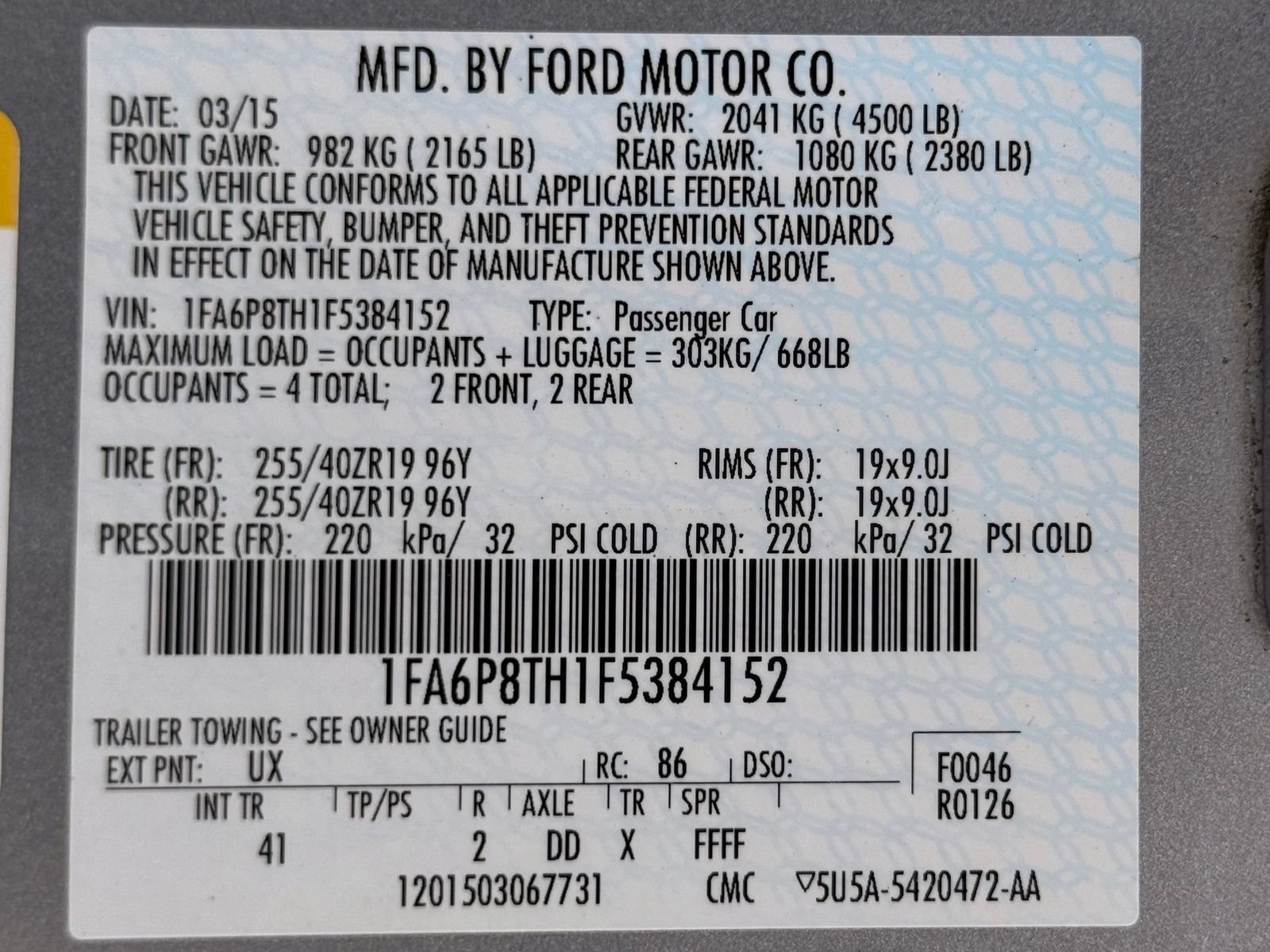 Used 2015 Ford Mustang Premium w/ Ecoboost Performance Package RWD image 44