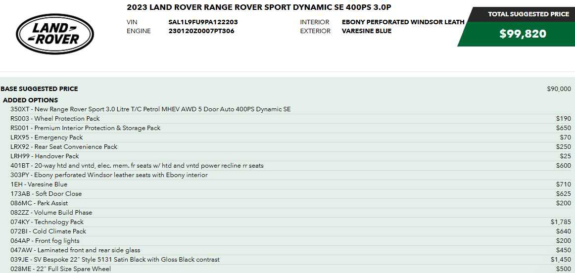 Used 2023 Land Rover Range Rover Sport SE Dynamic AWD/4WD image 7