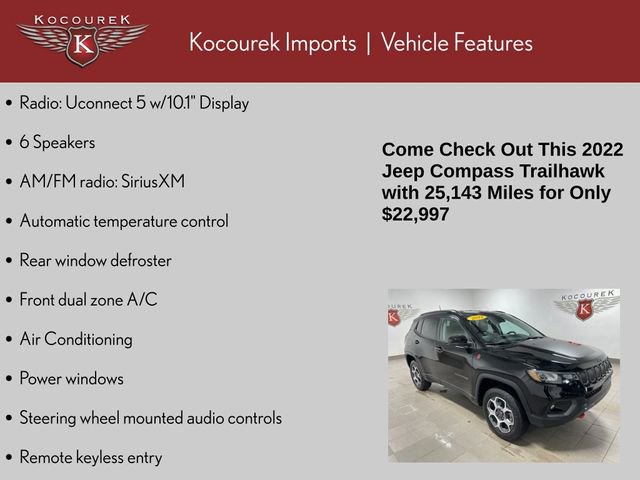Used 2022 Jeep Compass Trailhawk w/ Trailer Tow Group image 5