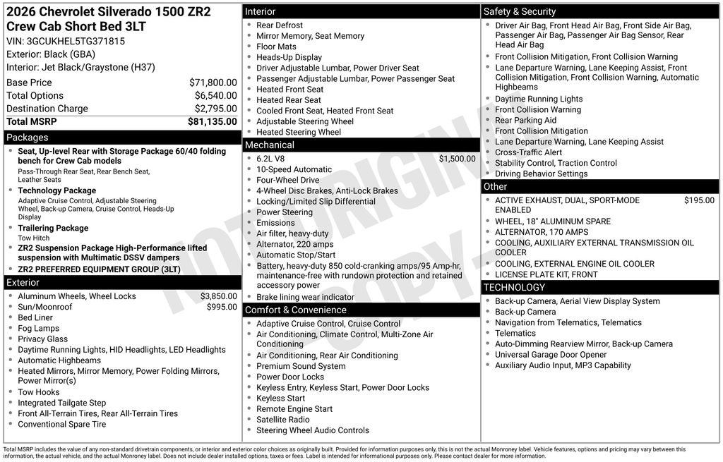 New 2026 Chevrolet Silverado 1500 ZR2 AWD/4WD image 5