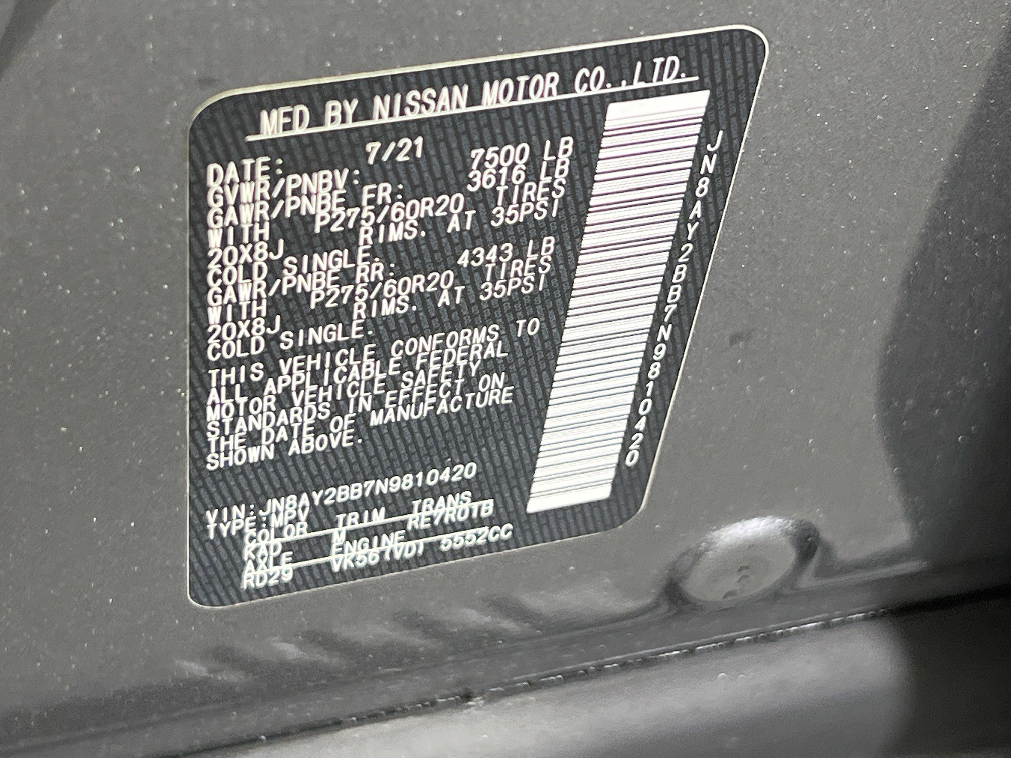 Used 2022 Nissan Armada SL w/ Captain's Chairs Package image 32