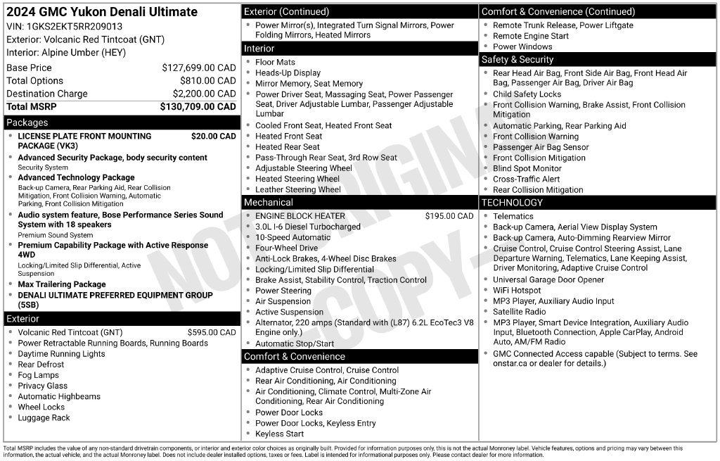 Used 2024 GMC Yukon Denali Ultimate AWD/4WD image 39