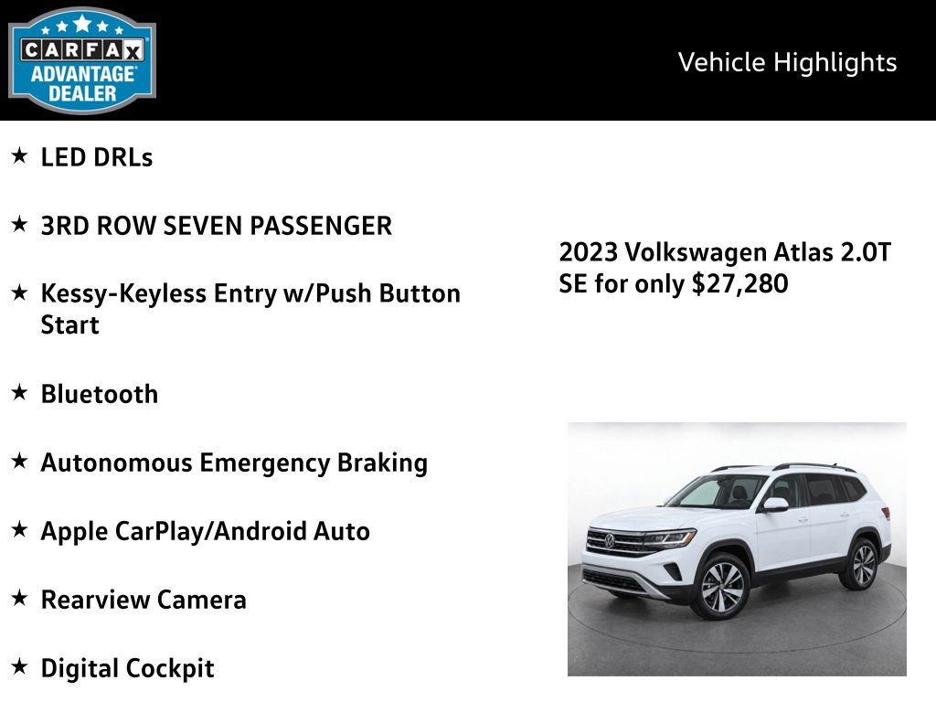 Certified 2023 Volkswagen Atlas SE AWD/4WD image 4