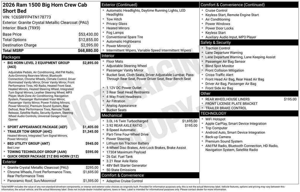 New 2026 RAM 1500 Big Horn AWD/4WD image 6