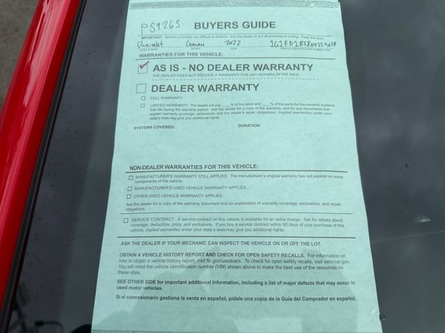 Used 2022 Chevrolet Camaro LT w/ RS Package image 44