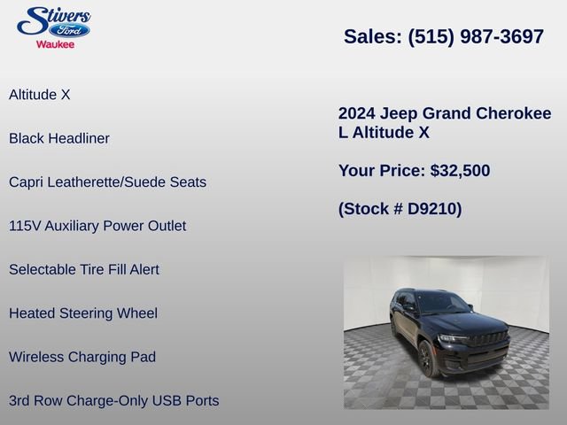 Used 2024 Jeep Grand Cherokee L Altitude AWD/4WD image 28