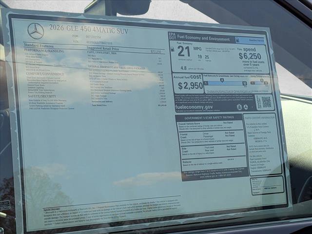 New 2026 Mercedes-Benz GLE 450 GLE 450 image 20