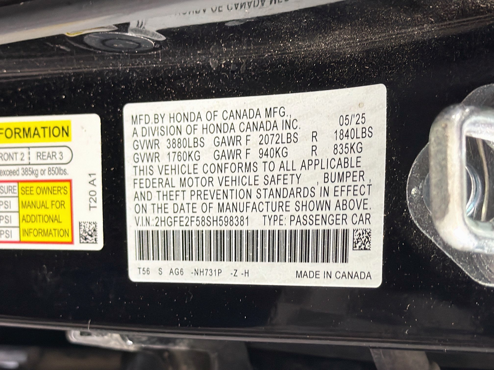 Used 2025 Honda Civic Sport image 12