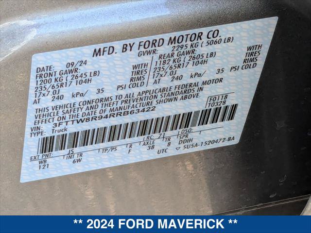 New 2024 Ford Maverick Tremor w/ Tremor Off-Road Package AWD/4WD image 21