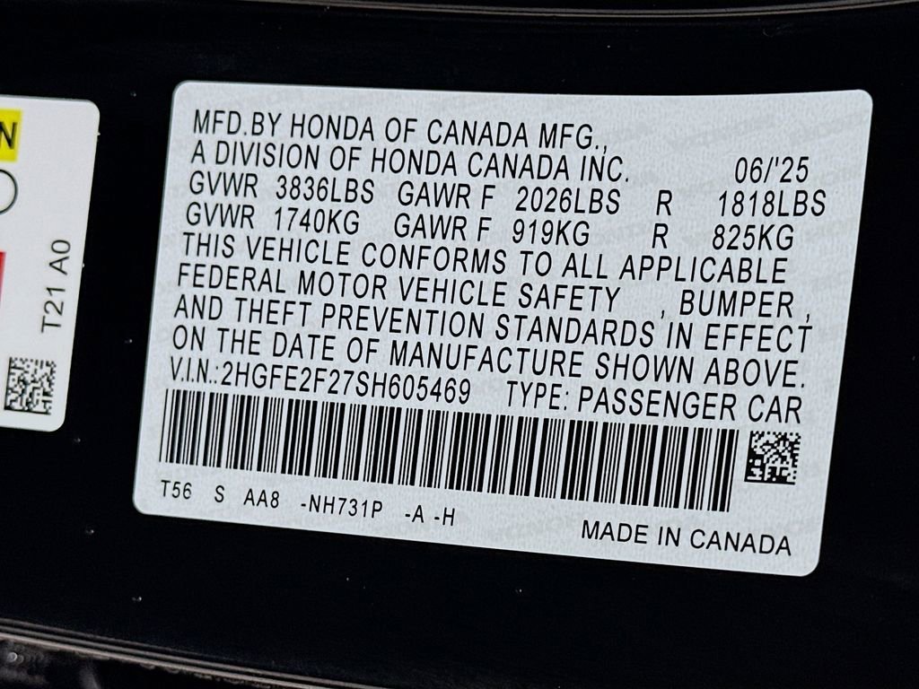 Certified 2025 Honda Civic LX image 30