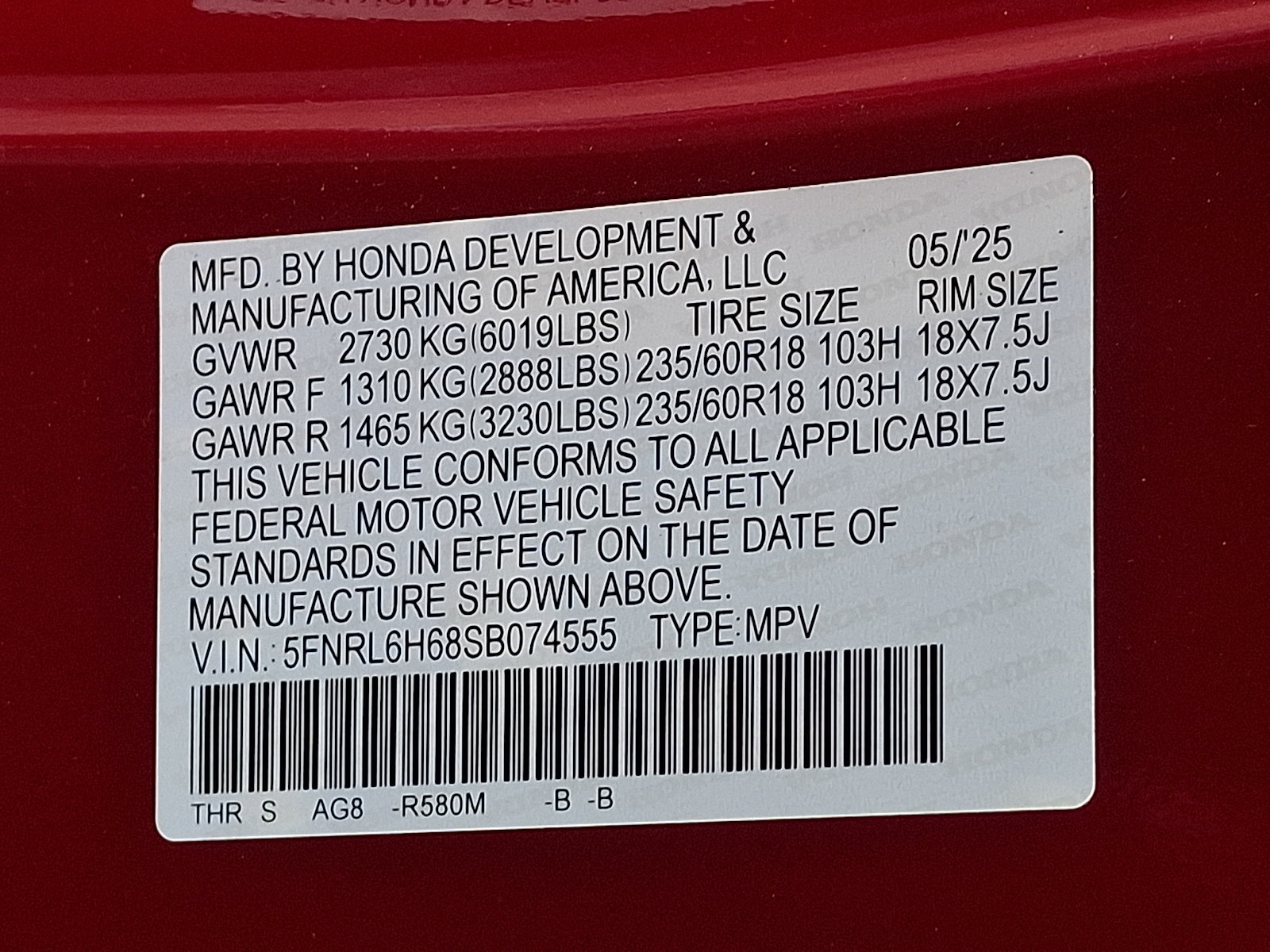 Certified 2025 Honda Odyssey EX-L image 28