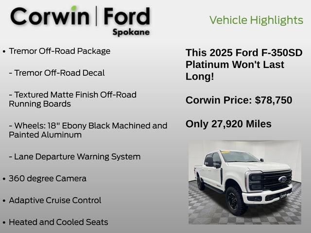Used 2025 Ford F350 Platinum w/ Tremor Off-Road Package image 7