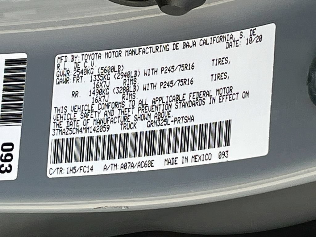 Used 2021 Toyota Tacoma SR5 w/ Exterior Package (TMS) RWD image 29