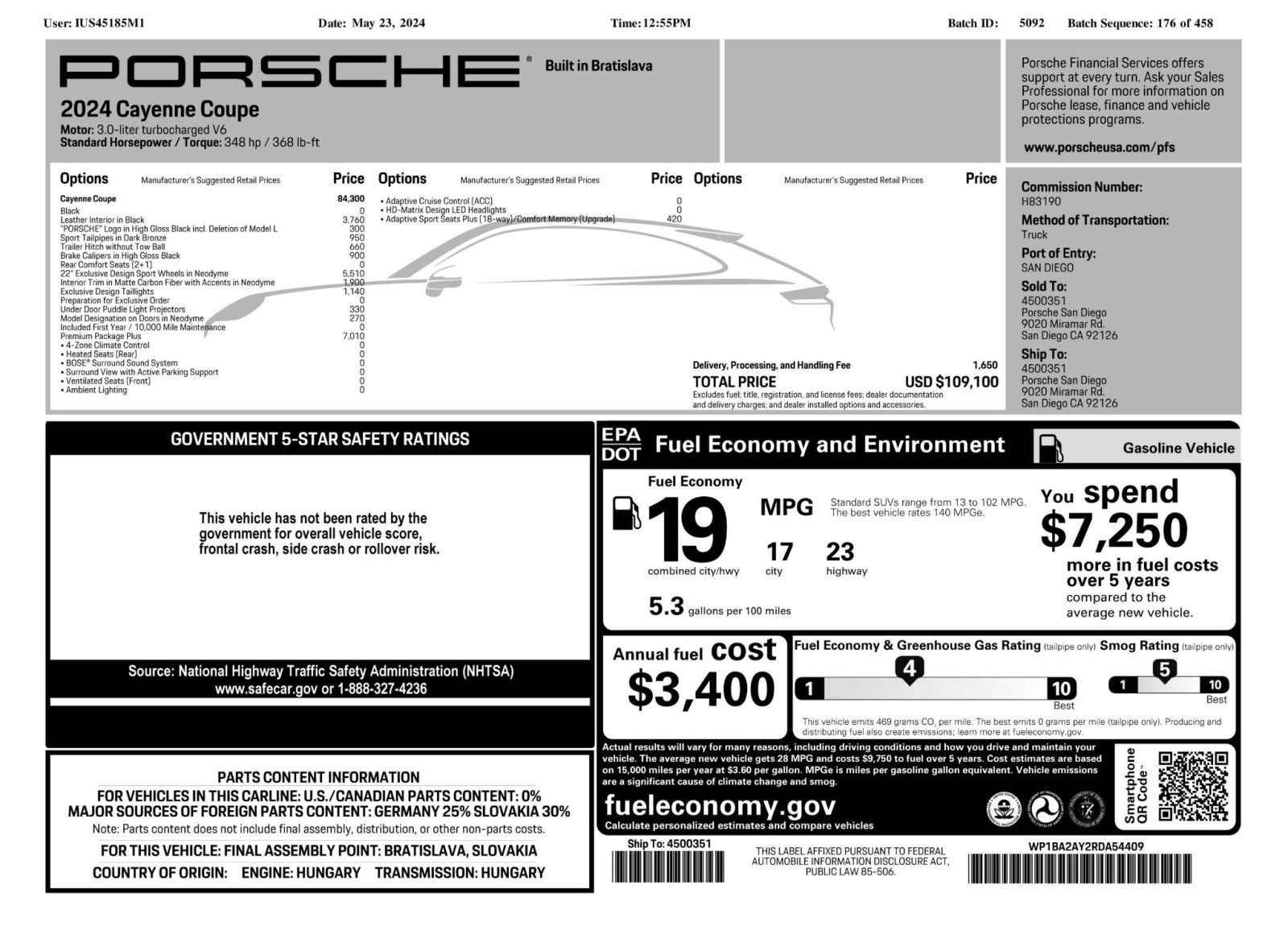 Used 2024 Porsche Cayenne Coupe AWD/4WD image 2