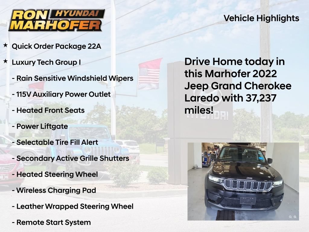 Used 2022 Jeep Grand Cherokee Laredo w/ Luxury Tech Group I AWD/4WD image 9
