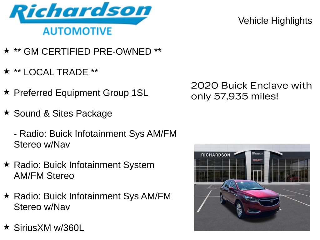 Used 2020 Buick Enclave Essence w/ Sound and Sites Package FWD image 11