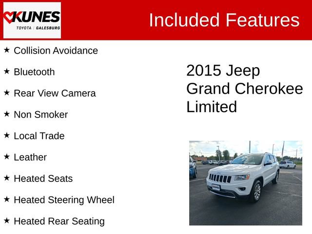 Used 2015 Jeep Grand Cherokee Limited w/ Trailer Tow Group IV AWD/4WD image 2