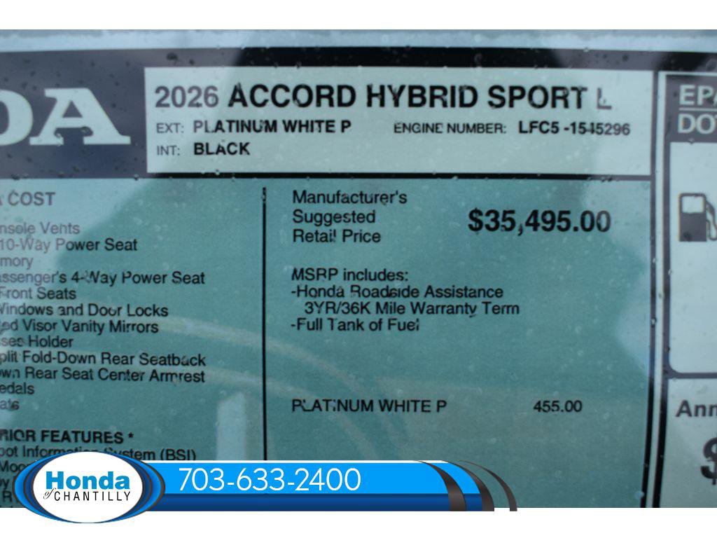 New 2026 Honda Accord Hybrid Sport-L FWD image 38