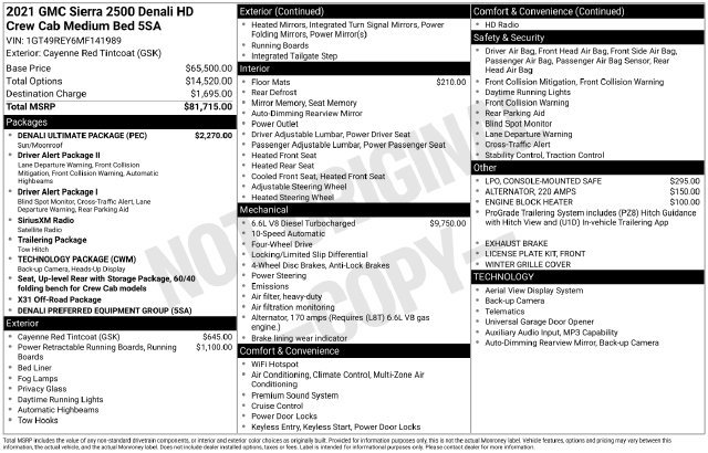 Used 2021 GMC Sierra 2500 Denali w/ Denali Ultimate Package AWD/4WD image 10