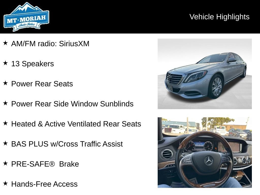 Used 2015 Mercedes-Benz S 550 4MATIC Sedan image 20