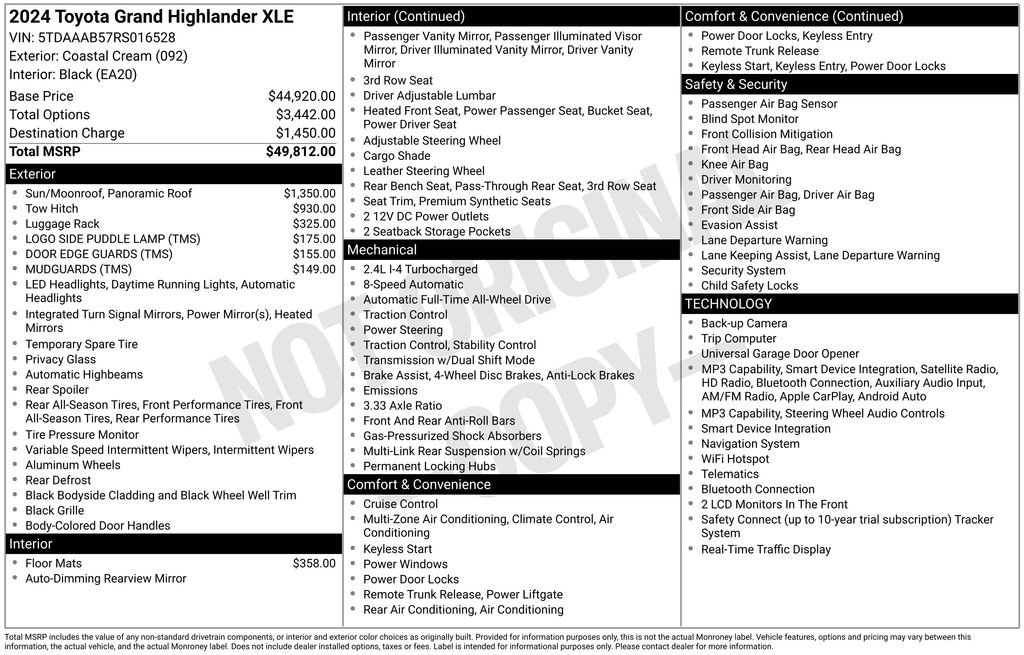 Used 2024 Toyota Grand Highlander AWD image 3