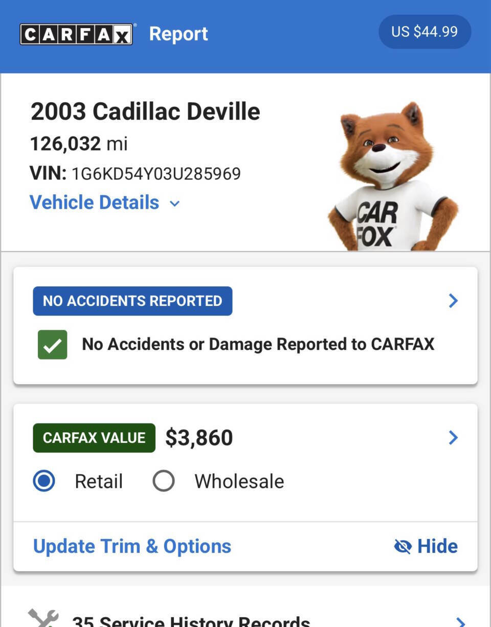 Used 2003 Cadillac De Ville w/ Comfort & Convenience Package FWD image 64