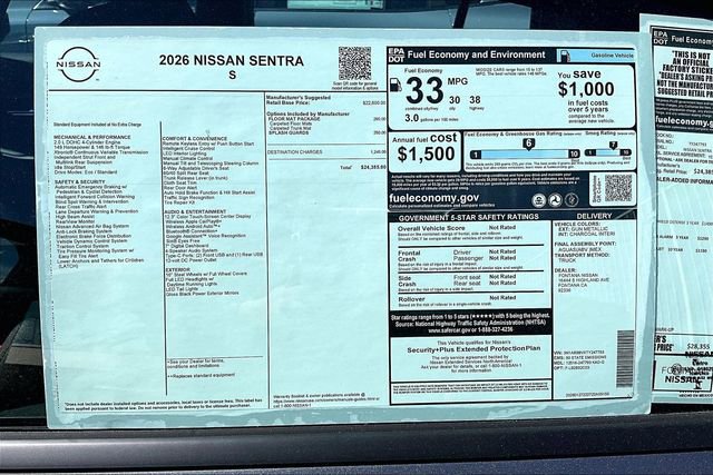 New 2026 Nissan Sentra S FWD image 12