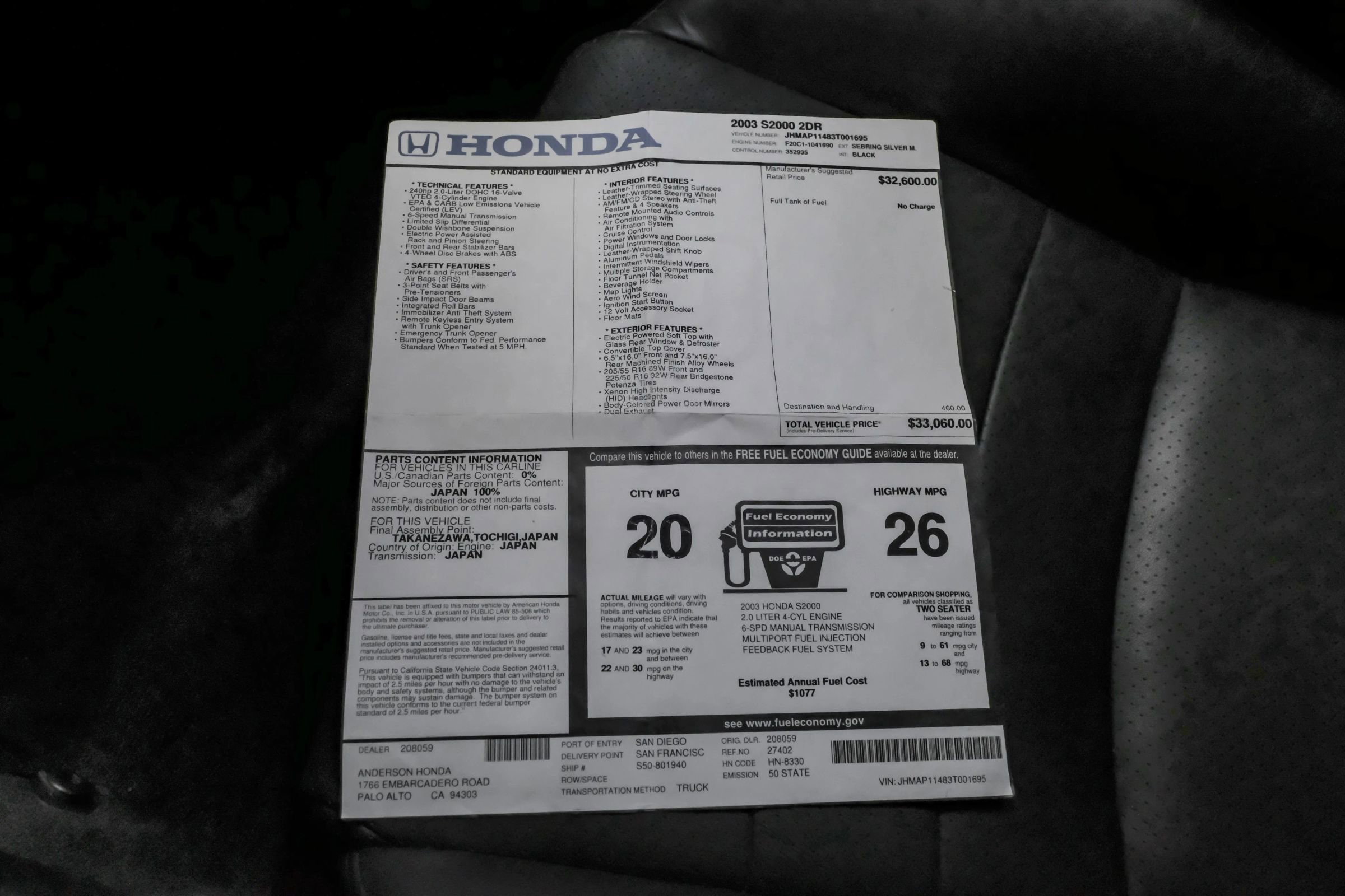 Used 2003 Honda S2000 image 42