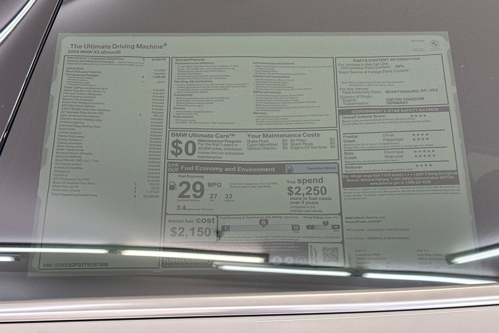 Used 2026 BMW X3 xDrive30 w/ Convenience Package image 29