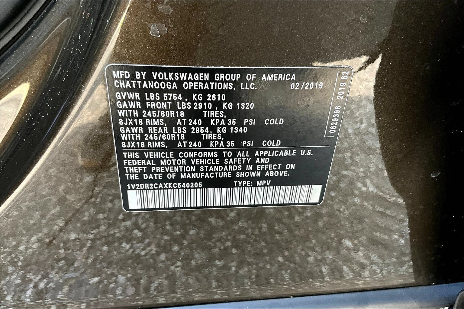 Used 2019 Volkswagen Atlas SE w/ Towing Package FWD image 14
