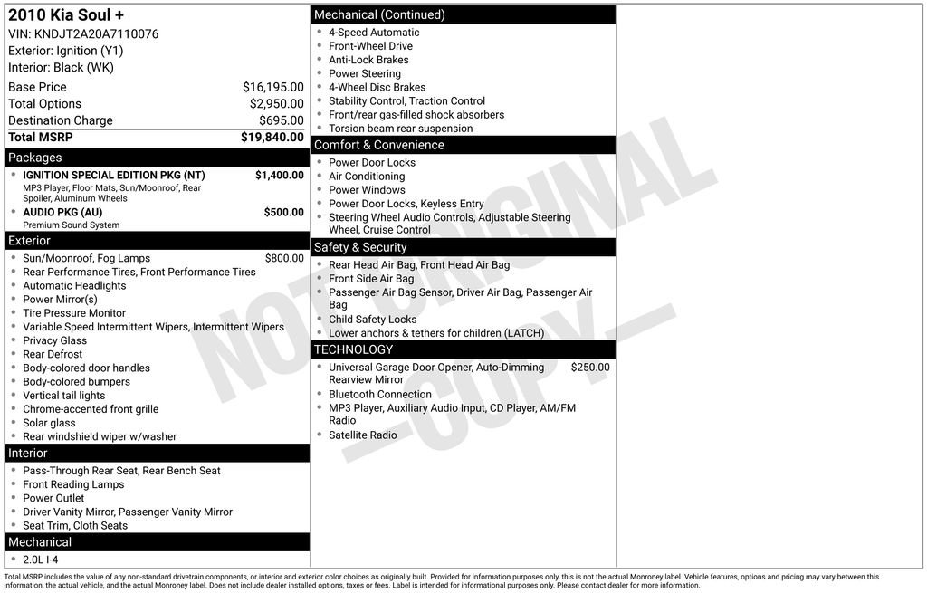 Used 2010 Kia Soul + w/ Ignition Special Edition Pkg FWD image 4