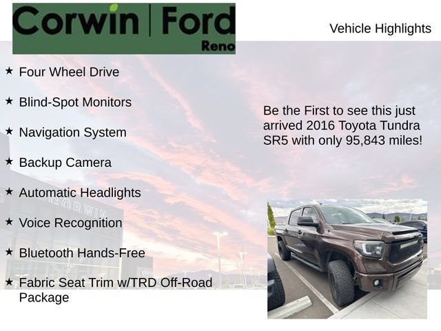 Used 2016 Toyota Tundra SR5 w/ TRD Off Road Package AWD/4WD image 4