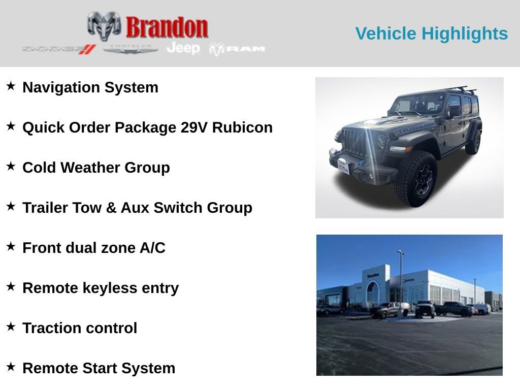 Used 2023 Jeep Wrangler Unlimited Rubicon 4xe w/ Cold Weather Group image 5