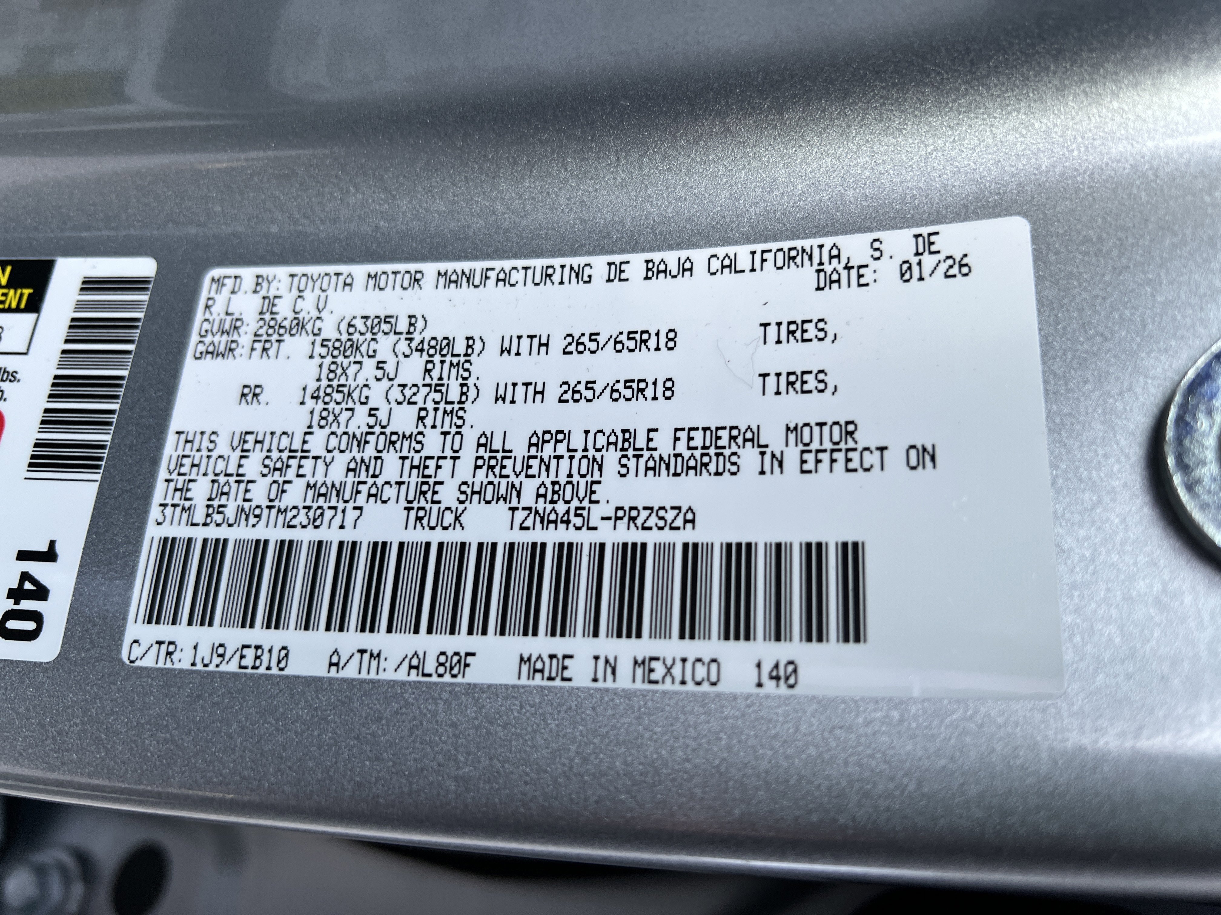 New 2026 Toyota Tacoma Limited image 8