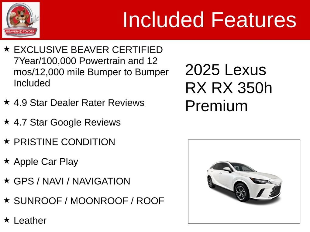 Used 2025 Lexus RX 350h w/ Accessory Package (K3) AWD/4WD image 4