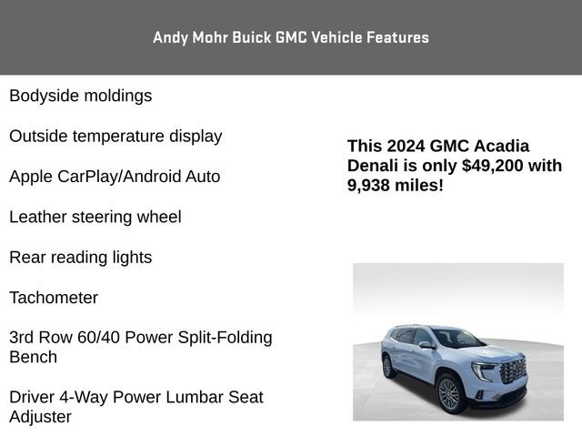 Used 2024 GMC Acadia Denali w/ LPO, Floor Liner Package image 20