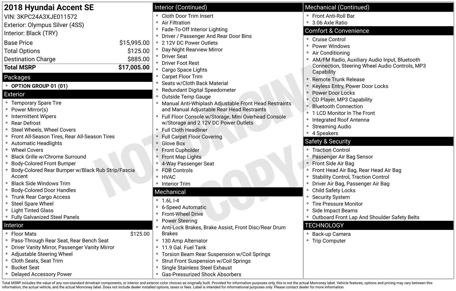 Used 2018 Hyundai Accent SE image 36