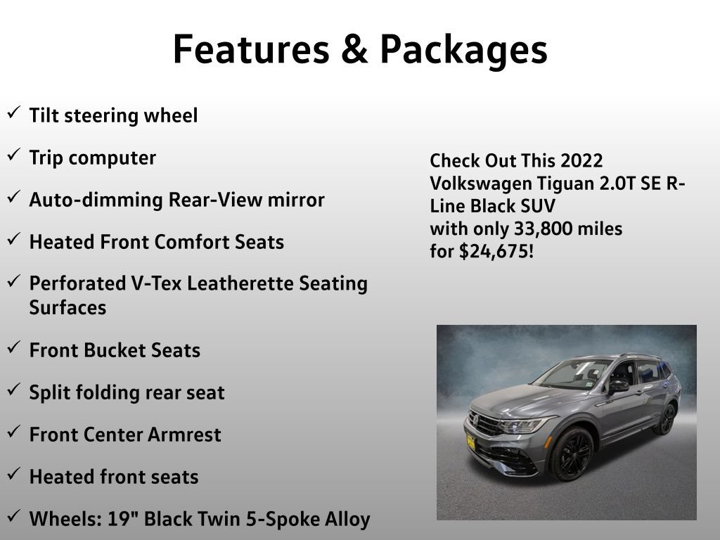 Used 2022 Volkswagen Tiguan SE R-Line AWD/4WD image 24