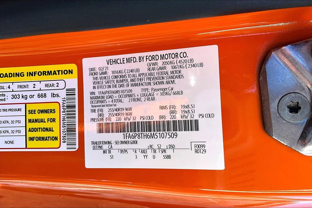 Used 2021 Ford Mustang Premium w/ Equipment Group 201A RWD image 33