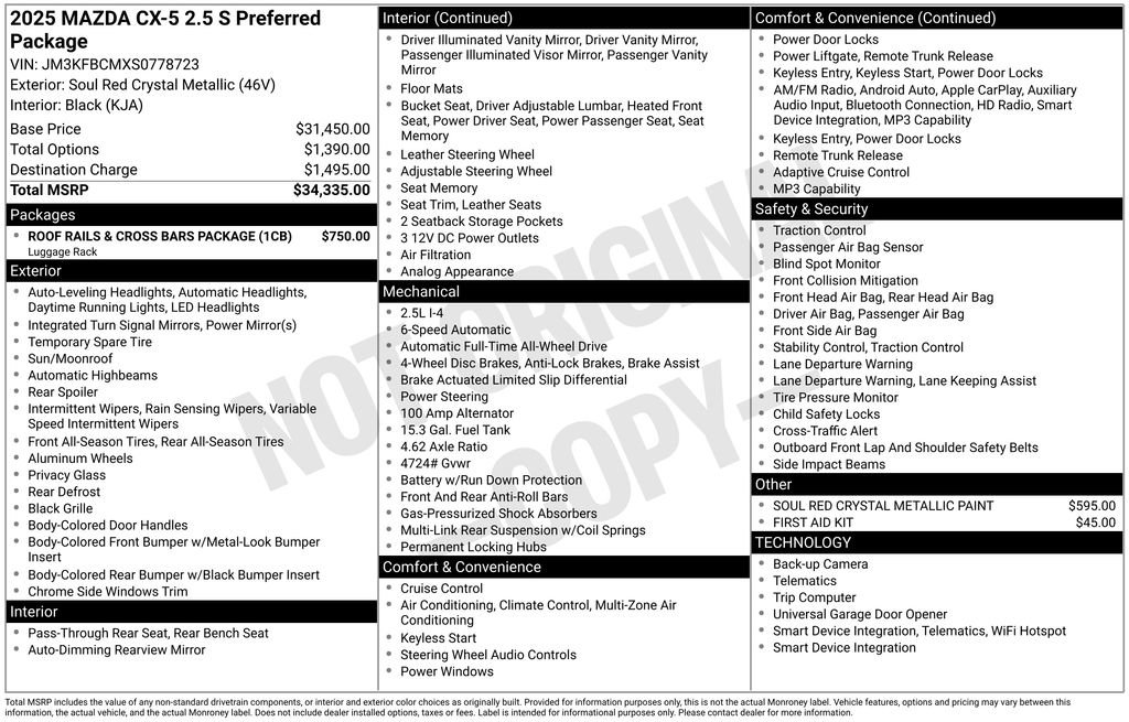 New 2025 MAZDA CX-5 AWD 2.5 S image 36