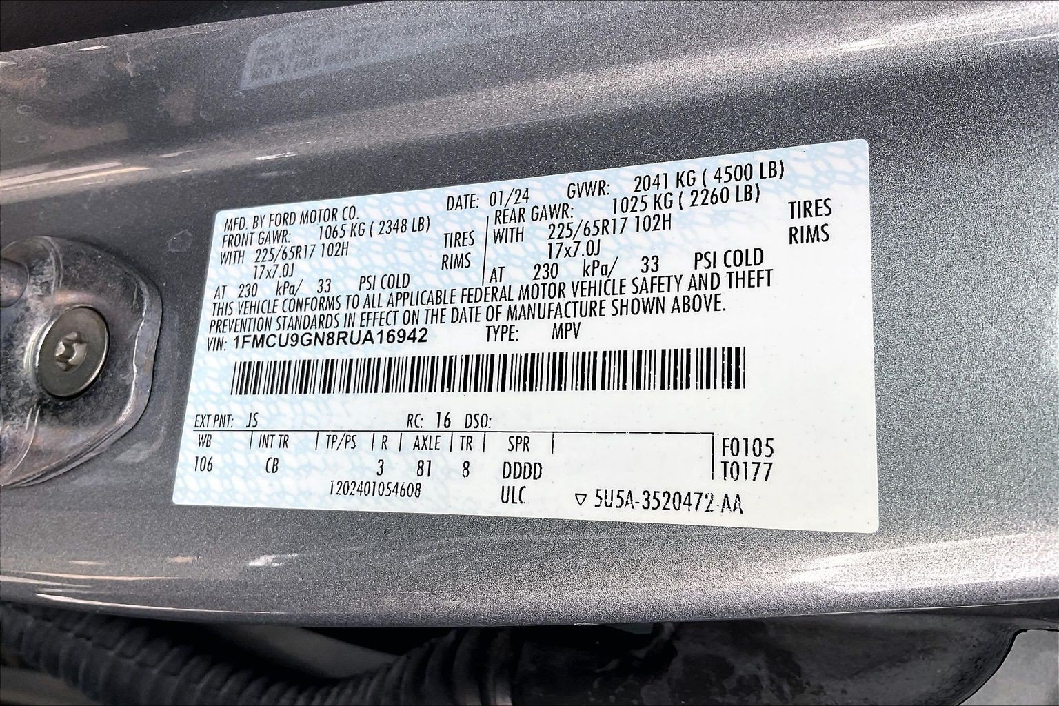 Used 2024 Ford Escape Active AWD/4WD image 36