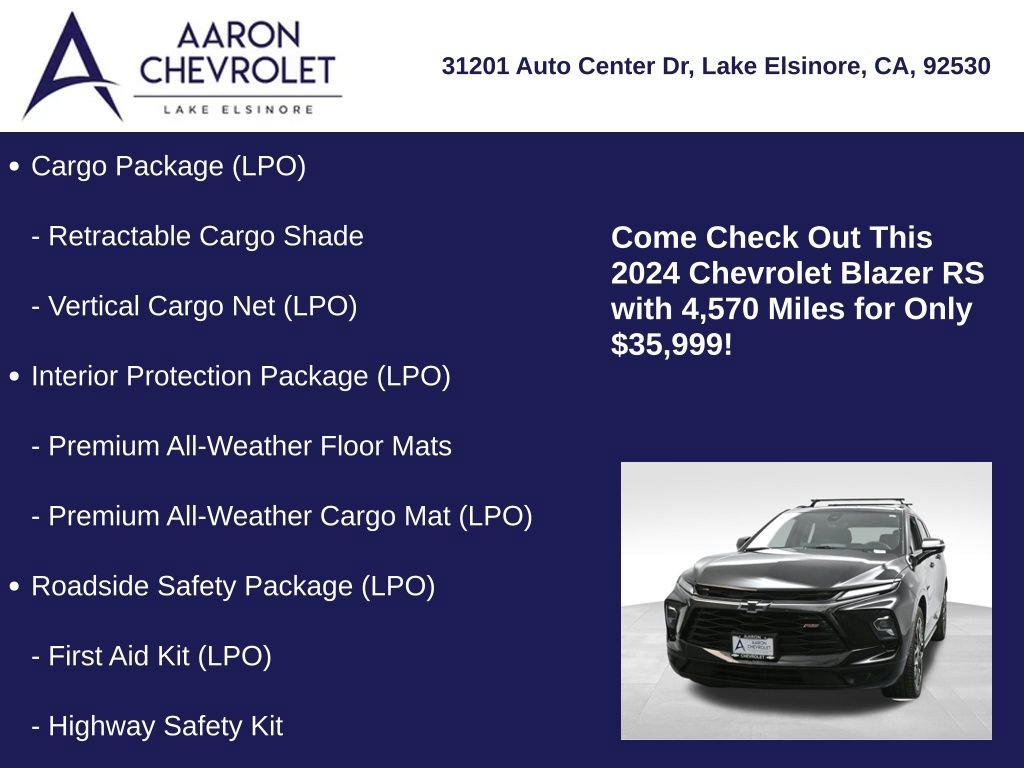Used 2024 Chevrolet Blazer RS w/ Driver Confidence II Package image 10