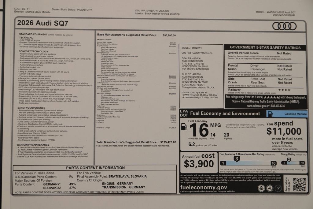 New 2026 Audi SQ7 Prestige image 32