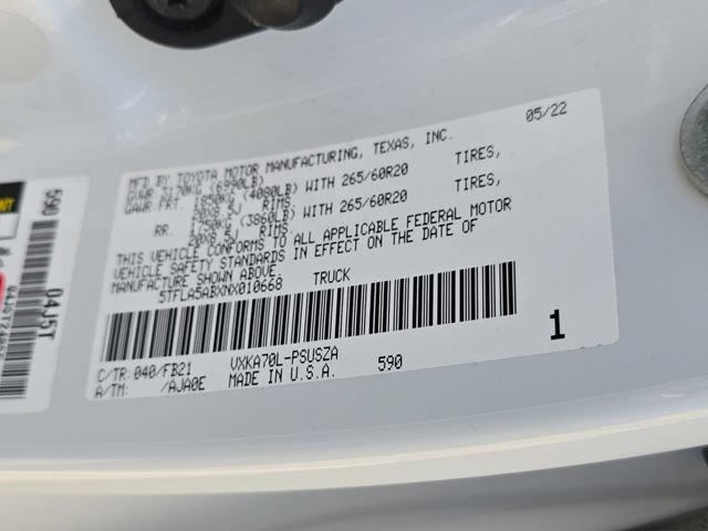 Used 2022 Toyota Tundra SR5 w/ Convenience Package RWD image 35