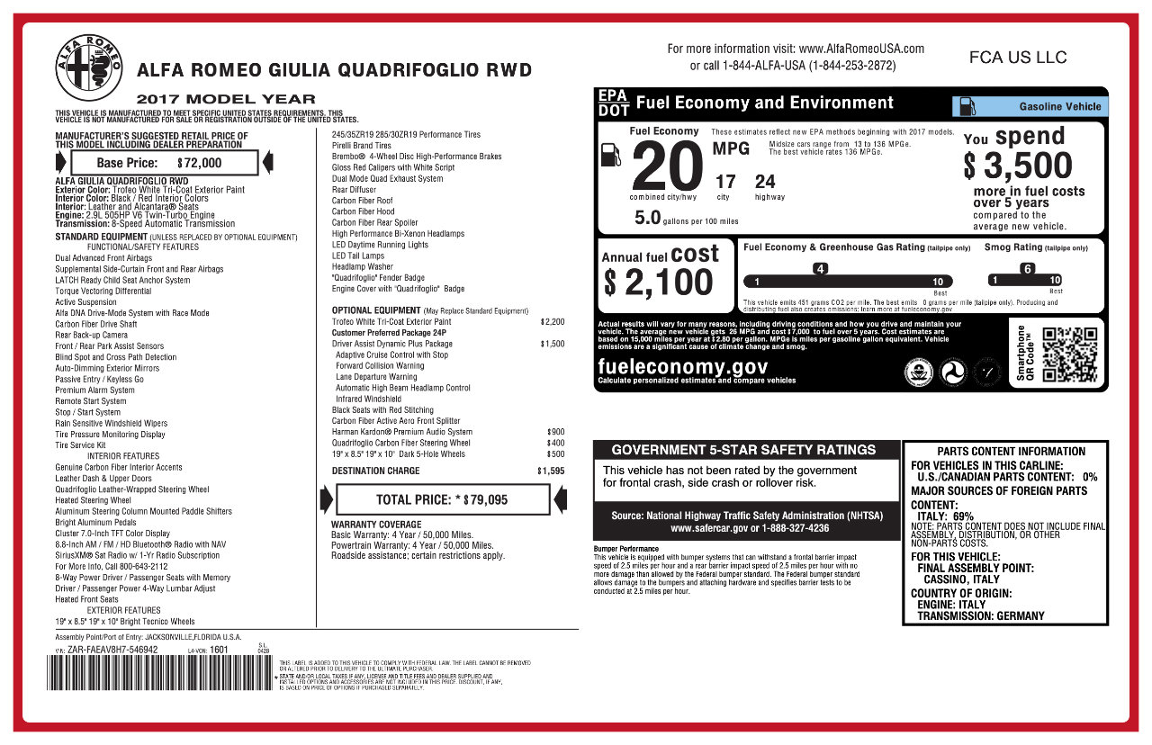 Used 2017 Alfa Romeo Giulia Quadrifoglio image 3